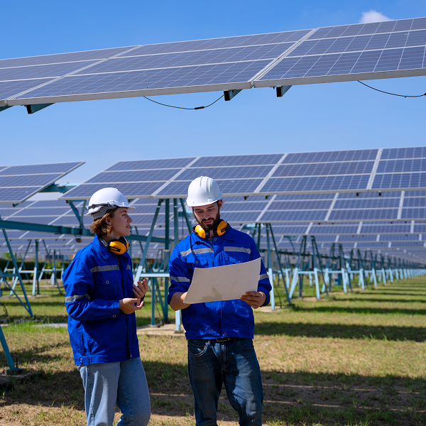 professionals having a quick meeting